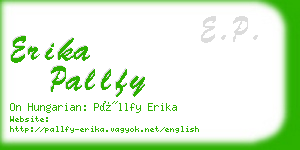 erika pallfy business card